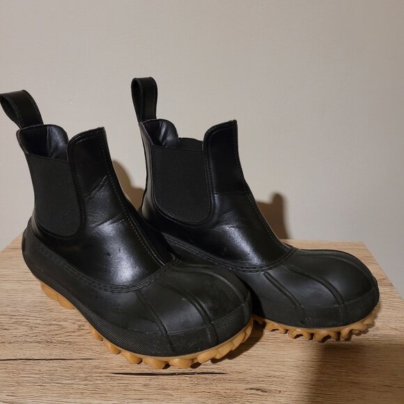 Stella McCartney Black Duck City Chelsea Boots SZ 38 (8) - Picture 1 of 4
